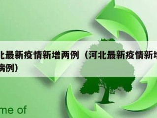 河北最新疫情新增两例（河北最新疫情新增两例病例）