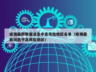疫情最新数据消息中高风险地区名单（疫情最新动态中高风险地区）