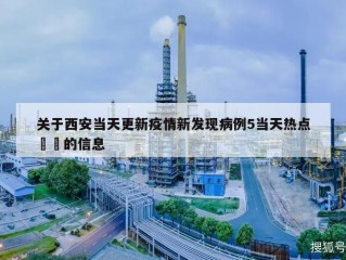 关于西安当天更新疫情新发现病例5当天热点㊙️的信息