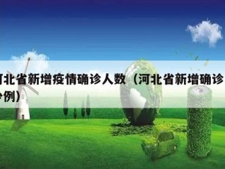 河北省新增疫情确诊人数（河北省新增确诊多少例）